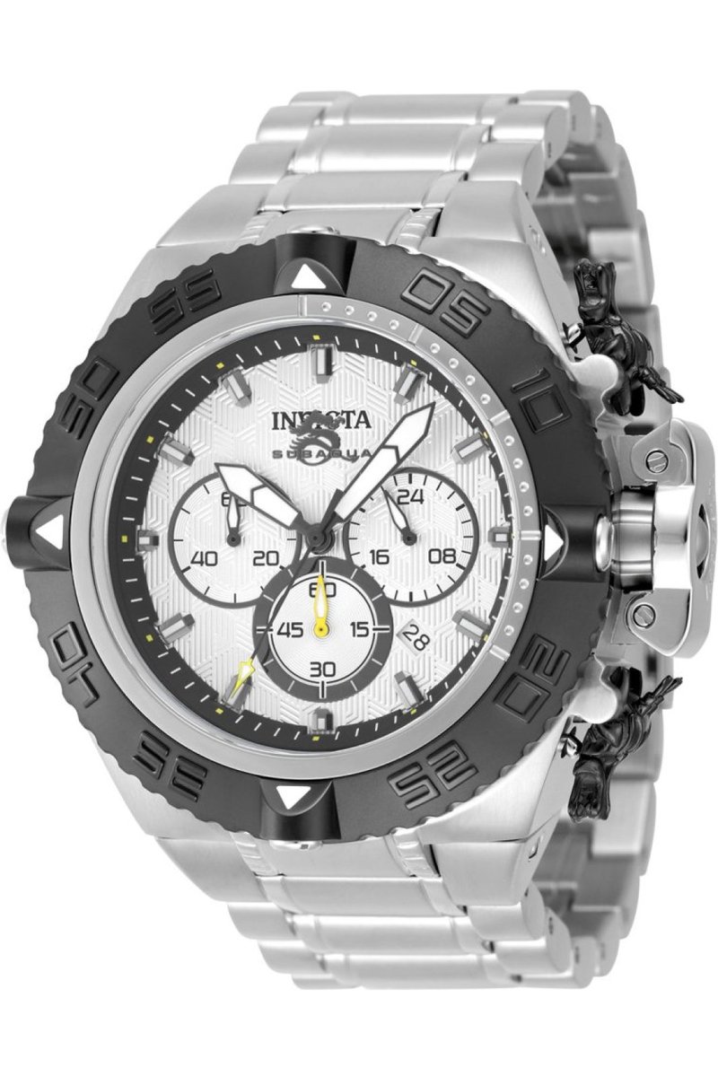 Invicta Subaqua - Noma IV 48201 Heren Horloge - Waterdicht - Analoog - Quartz Uurwerk - Roestvrij Staal met zilveren Wijzerplaat - 50mm