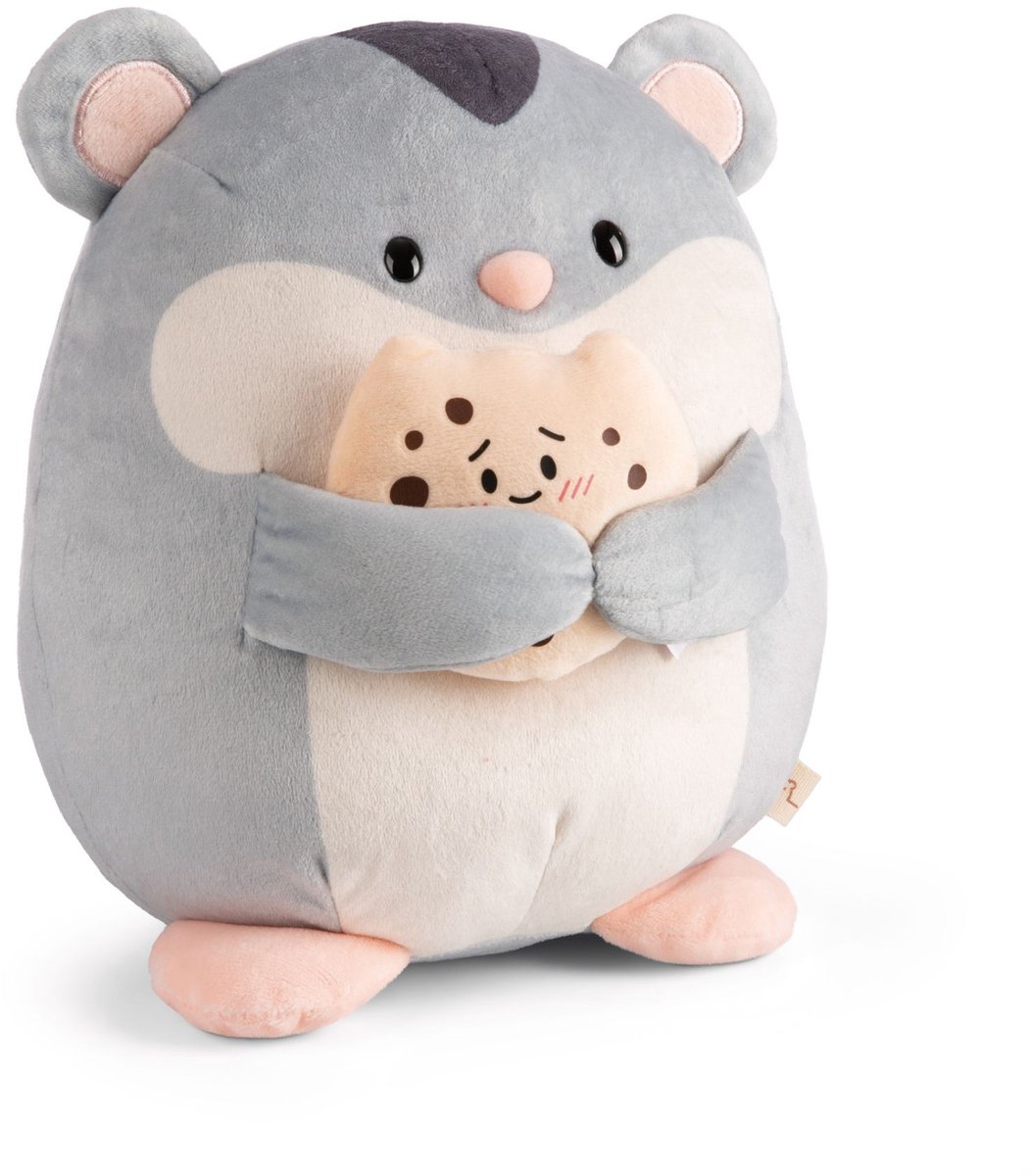 Nici knuffel hamster Shai 27cm pluche speelgoed met koekje.