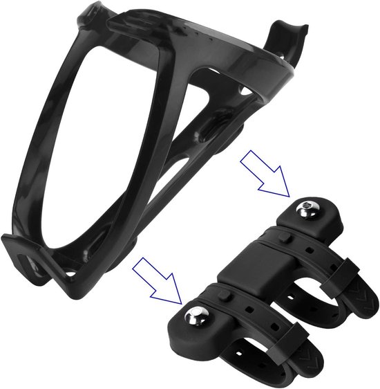 1 stuk - Universele montagebasis voor bidonhouder - verstelbare zachte siliconen bidonhouder voor fiets - voor fiets, MTB-racefiets-mountainbike bidonhouderbevestiging - zwart — afbeelding 2