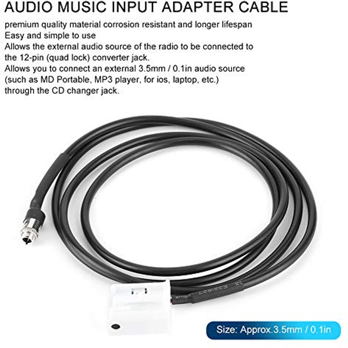 Duokon 3.5mm AUX Audio Muziek Input Adapter Kabel Koord Fit voor W203 W209