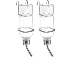 Vitdipy - Hangende waterfles - 2 stuks - Voor huisdieren - 350 ml - Hangende automatische waterfles - Voor knaagdieren, konijnen, hamsters, cavia's en chinchilla's