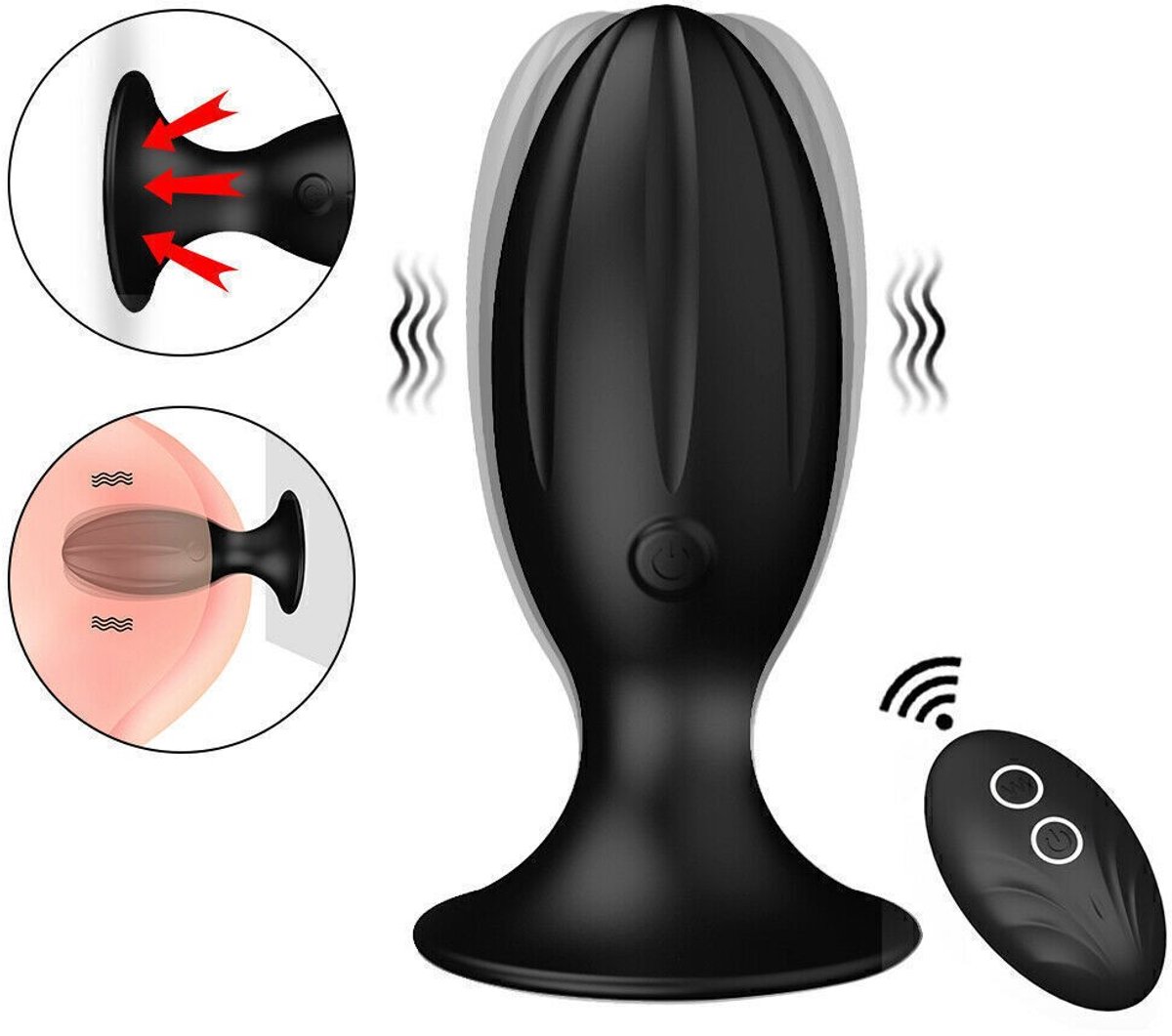 Vrouwen-Mannen-G-spot-Vibrator-Afstandsbediening-Prostaat-Massage-Anaal-Butt-Plug-Speelgoed