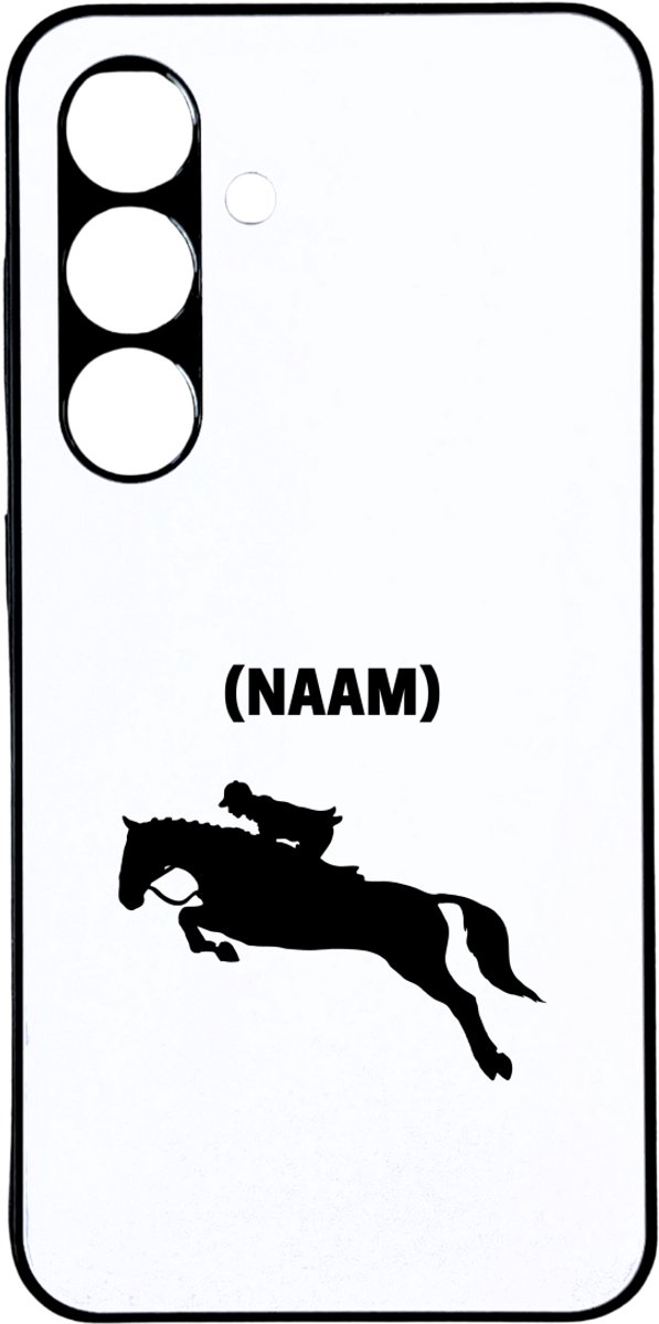 Hacebo® - Paardrijden met eigen naam telefoonhoesje - Paardrijden - Paardrijder - telefoonhoesjes - Sport - hoesje geschikt voor Samsung Galaxy S24