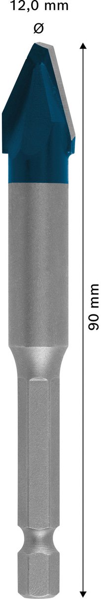 Bosch Accessories EXPERT HEX-9 HardCeramic 2608900594 Tegelboor 1 stuks 12 mm Gezamenlijke lengte 90 mm Zeskant schacht