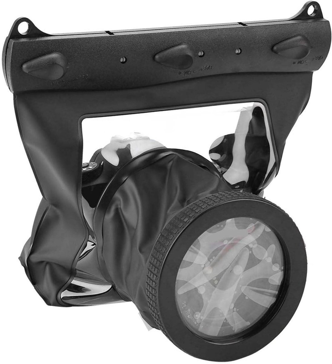 Universal Underwater Waterproof Diving Case Bag 20M for DSLR Cameras (Black)