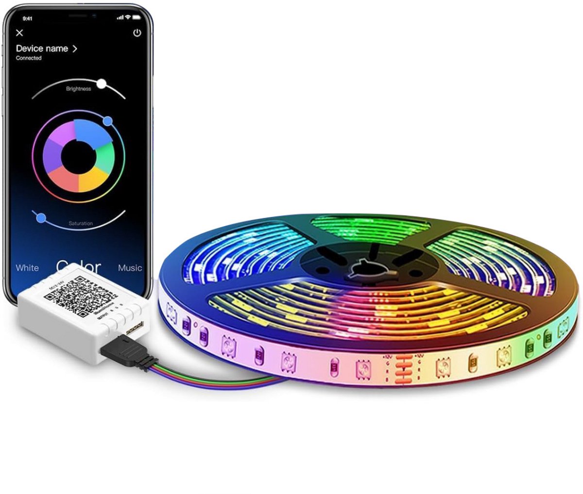 Auto Interieur Verlichting - Led Strip Auto – 6M – Met App - RGB