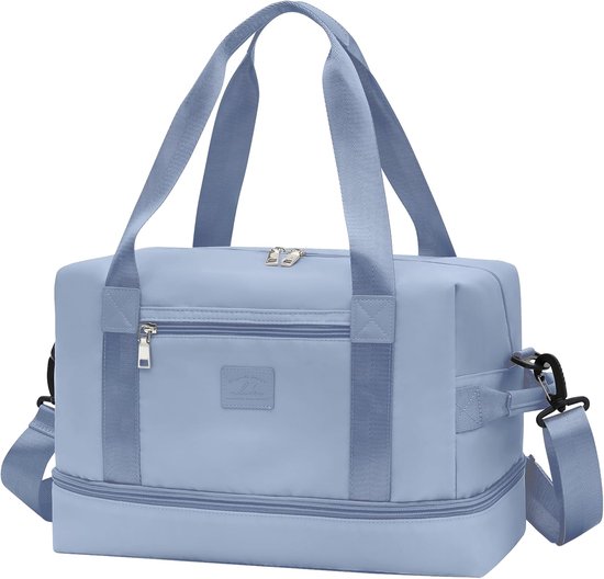 ECOHUB Easyjet Handbagage Tas 45x36x20, 30L Opvouwbare Reistas, Onder Stoel Flight Bag, Waterdicht Weekendtas met Verwijderbare Natzak, Sporttas Cabinetas Dames Heren, Patent Aangevraagd(Roze