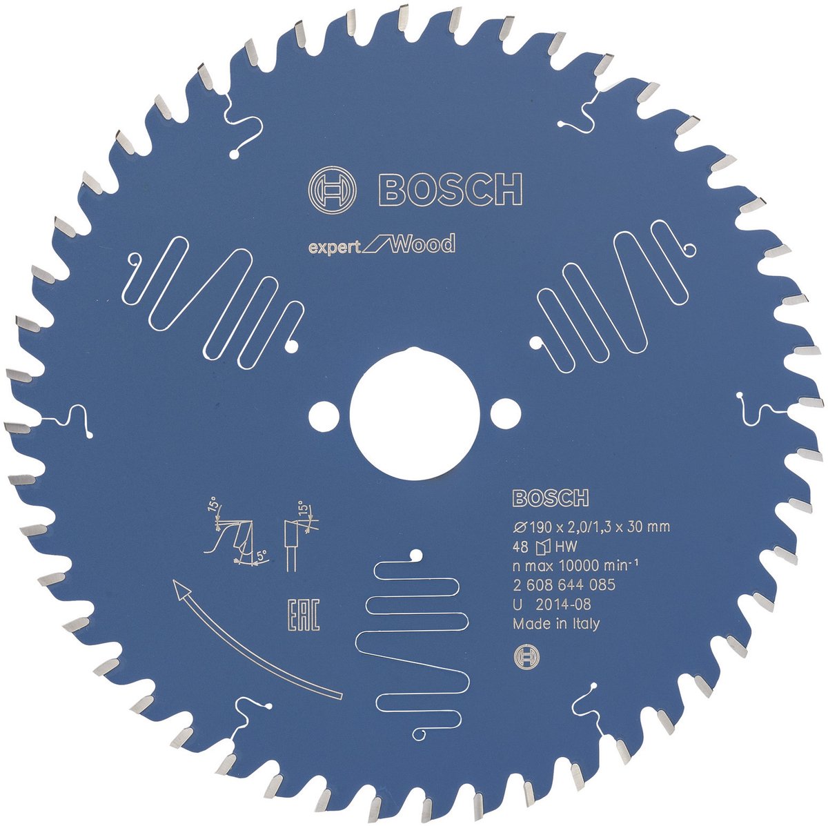 Bosch Cirkelzaagblad expert for Wood 190 x 30 x 2,0 mm