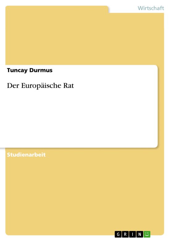 Der Europäische Rat - cover