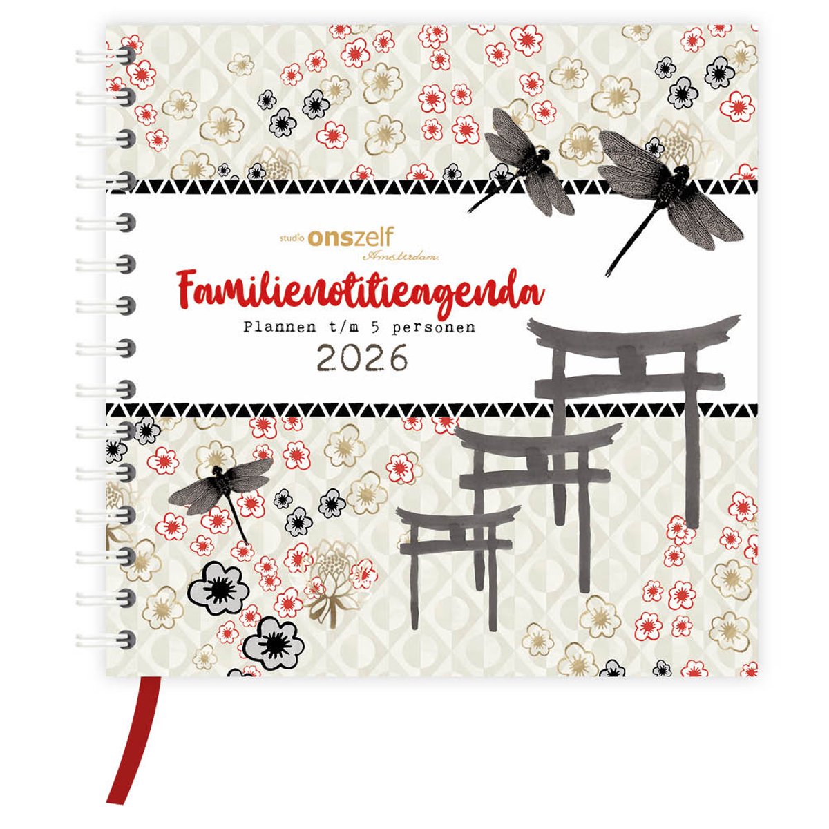 Familienotitieagenda Comello (harde kaft) Japanese Blossom - 2026 - Agenda - 8716467684883
