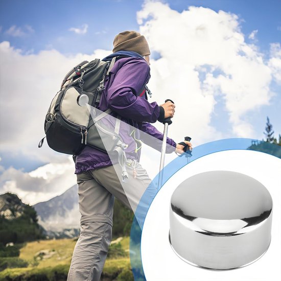 Opvouwbare beker 304 RVS - To go - Set van 2 - 250ML - Roestvrij stalen opvouwbare mok - Opvouwbare reisbeker - Koffie - Thee - Onderweg - Camping - Herbruikbaar - Pocket cup - Outdoor wandelreizen — afbeelding 3