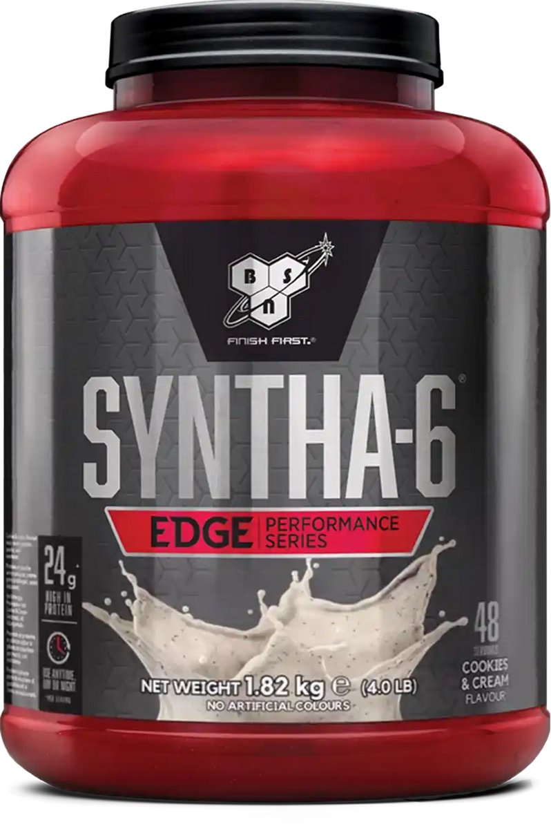 BSN Syntha-6 Edge Proteine Poeder - Eiwitshake Cookies & Cream - Whey Protein - 1800 gram (48 shakes)