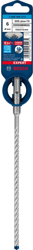 Bosch EXPERT SDS plus-7X hamerboor 6 x 150 x 215 mm in verpakking.