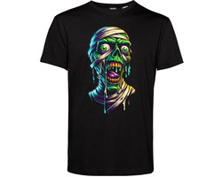 T-shirt Mummy Neon Drip | Halloween Kostuum | Halloween | Zwart | maat XXL