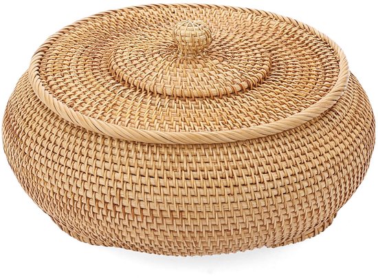 Wholsale Rotan opbergmand Rechthoekige gevlochten rieten mand Stro mand met leren handvatten - Natuurlijke Ambachtelijke Decoratie - voor je winkel