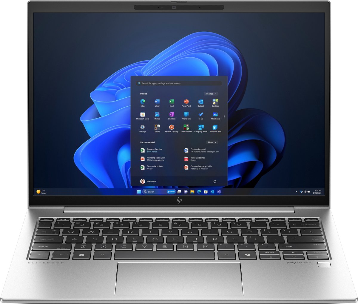 HP EliteBook 830 G11 Intel Core Ultra 5 135U Laptop 33,8 cm (13.3") WUXGA 16 GB LPDDR5x-SDRAM 512 GB SSD Wi-Fi 6E (802.11ax) Windows 11 Pro AI PC Zilver