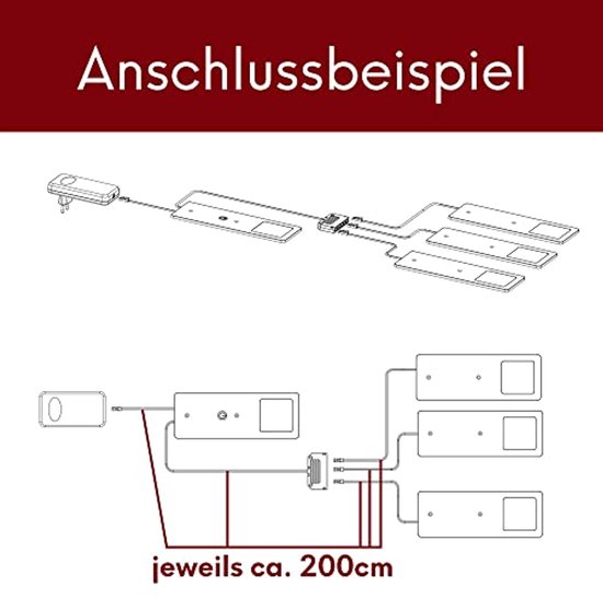 Maclean MCE245 onderkast lineaire led onderbouwlampen met afstandsbediening lineaire lichtbalk timer helderheidsinstelling 240LM koud wit (set van 2 modules