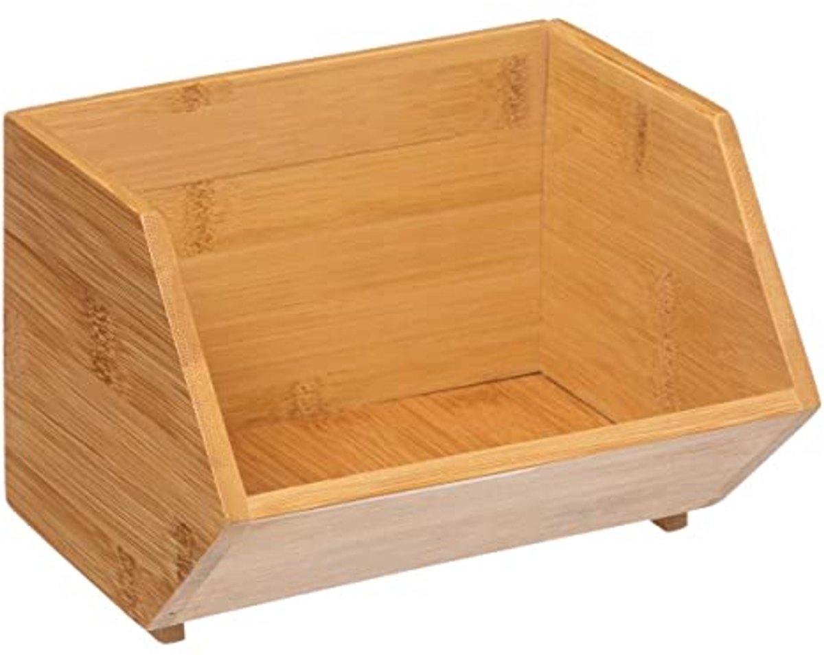 Stapelbare bamboe organizer voor een opgeruimd interieur