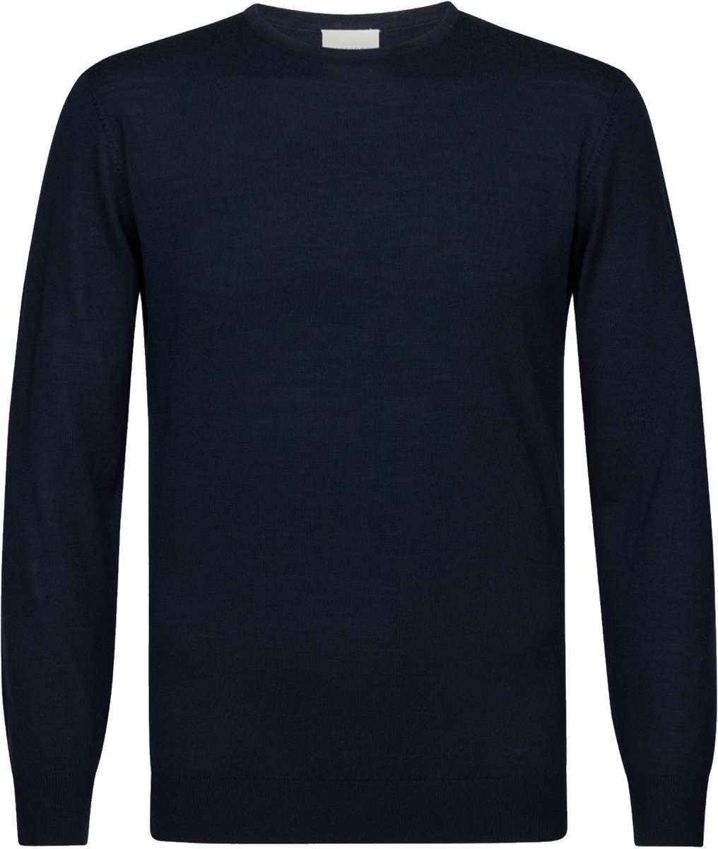 Profuomo Pullover Merinowol Navy - Maat XL - Heren - Pullovers