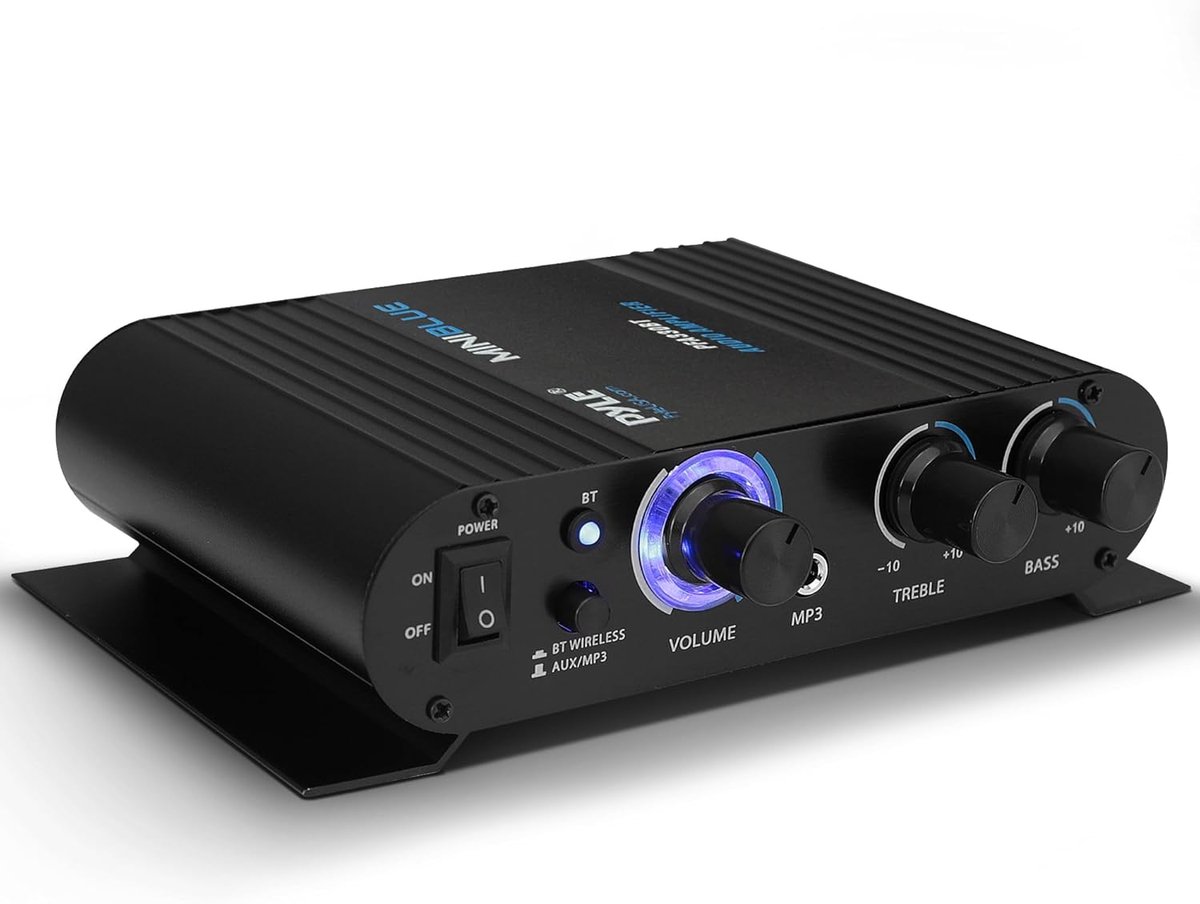 Compacte Bluetooth Mini Stereo Versterker - 90W met Ingangen voor Studio en Apparaten