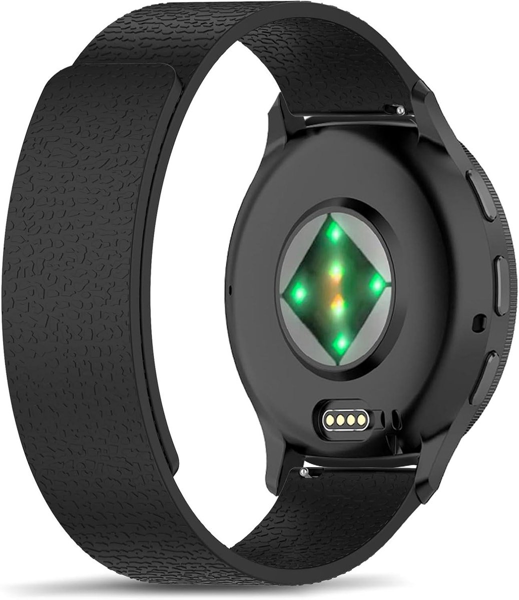 Allecto plus - Zacht Comfort Sport Silicone Horlogebandje voor Garmin 47mm en 22mm - Zwart