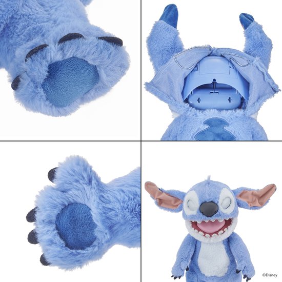 WoW Stuff Disney Stitch Interactieve Knuffel 45 cm - Bewegende Stitch Pop met Geluid - Real FX Puppetronic Animatronic