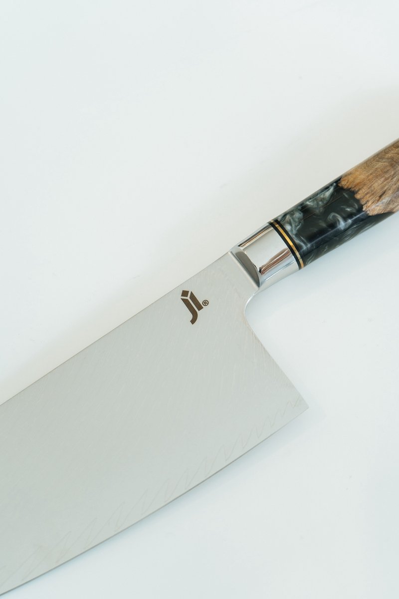 JI Cleaver mes - Damascus mes - Keukenmessen - Groentenmes - Koksmes - 19 Cm (7.5 Inch) - Premium geschenkbox