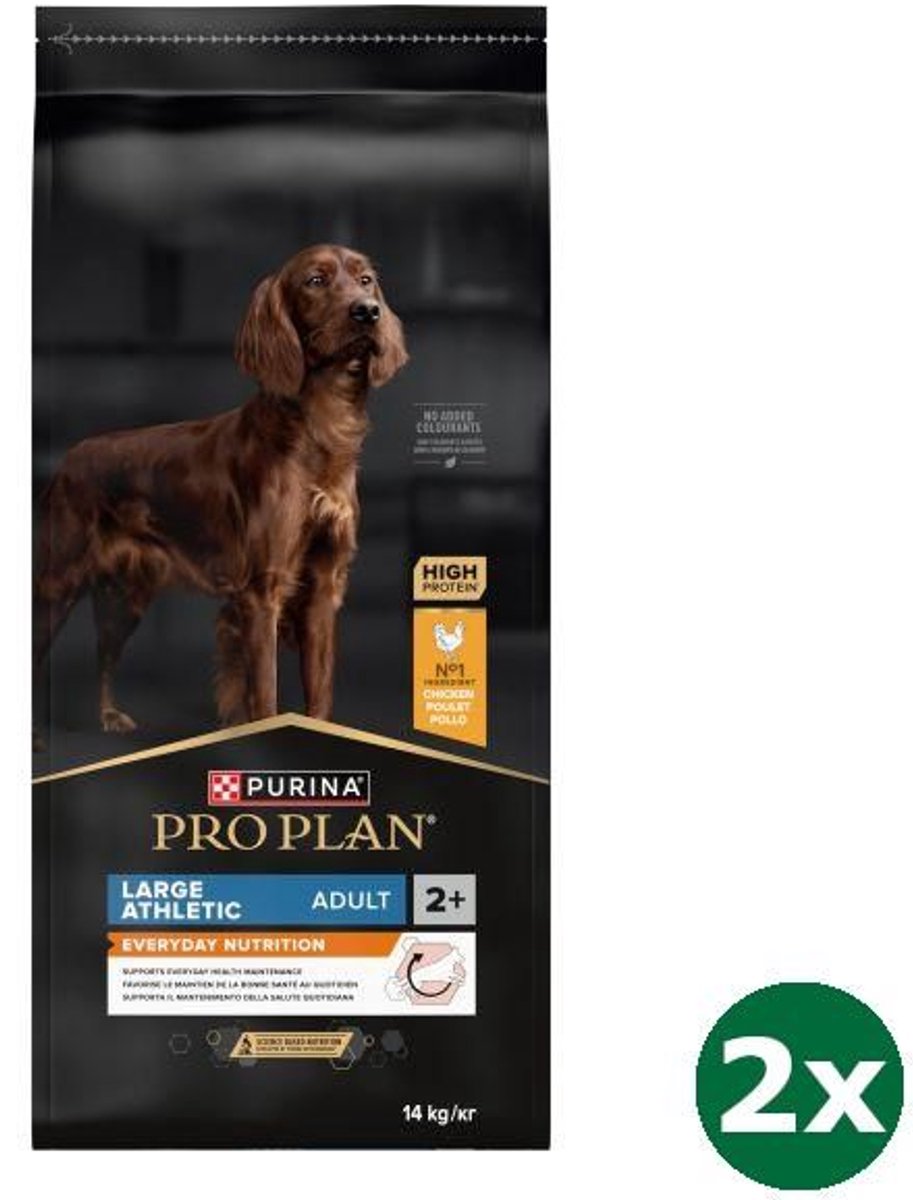 Pro Plan 2x14 kg Pro plan dog adult large breed athletic hondenvoer