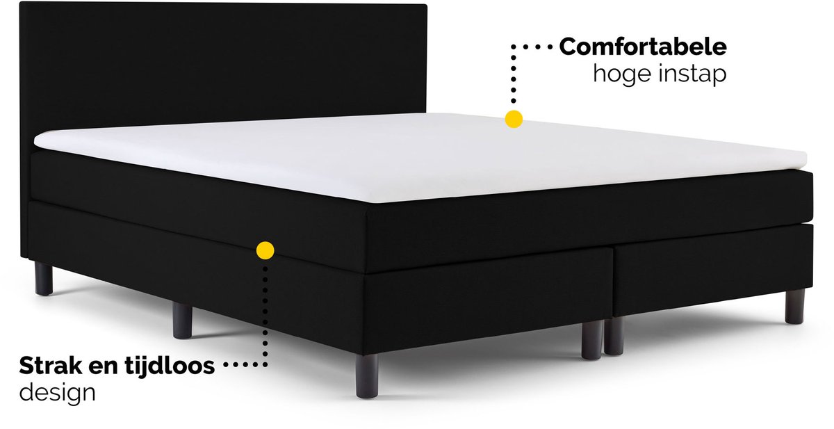 Maxi Owen Boxspring 140x200 cm - Gestoffeerd Tweepersoonsbed - afbeelding 2