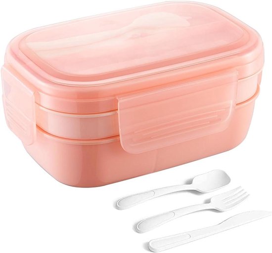 Bento-Box Lunchbox für Erwachsene, Stapelbar, 3-Lagig, 304