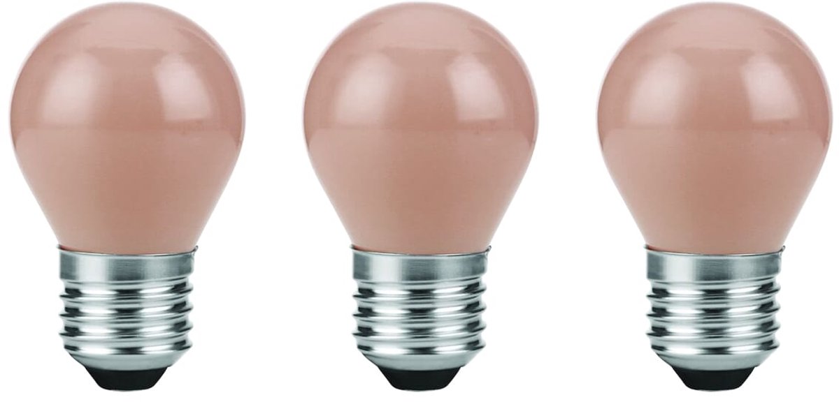 SPL E27 LED Lamp 4.5W Dimbaar - Extra Warm Wit - LED Filament G45 - Flame - Vervangt 25W - 3 Stuks