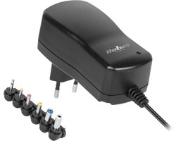 Rebel Universele Stroomadapter - 1000mA - 230V AC - 3-12V DC - Zwart