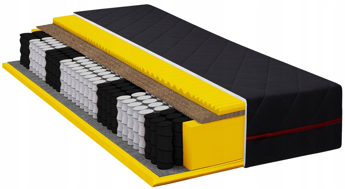 Luxe matras 90x200 cm pocketvering met kokos en massagefunctie H3