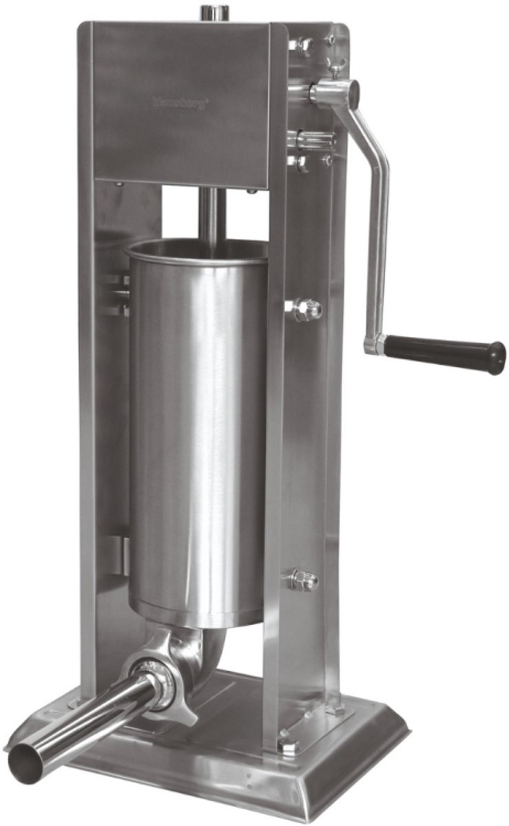 Klausberg Worstenvuller 5 kg - RVS - Verticaal Model KB-7930 - Professioneel voor Thuisgebruik - Incl. 4 Trechters - Handmatig