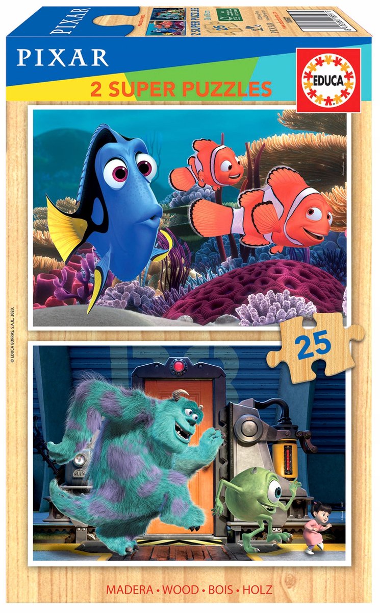 Educa Puzzel 2x25 Stukjes: Nemo & Monsters