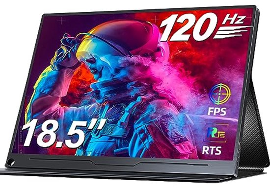 UPERFECT 18.5 Inch 120Hz Portable Gaming Monitor with 1920x1080 Full HD IPS Eye Care Mat Screen USB C Mini HDMI for Laptop PC PS4/5 Xbo Raspb Pi, Metal Housing, VESA compatible