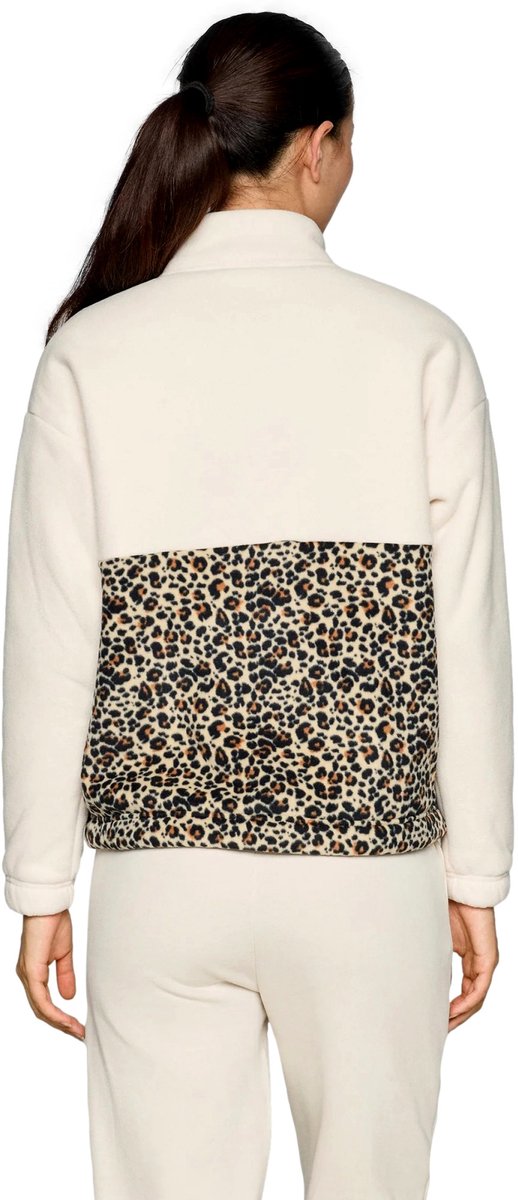 Puma Ess Graphic Animal Relaxed Fit Sweatshirt Met Halve Rits Vrouw Alpine Snow