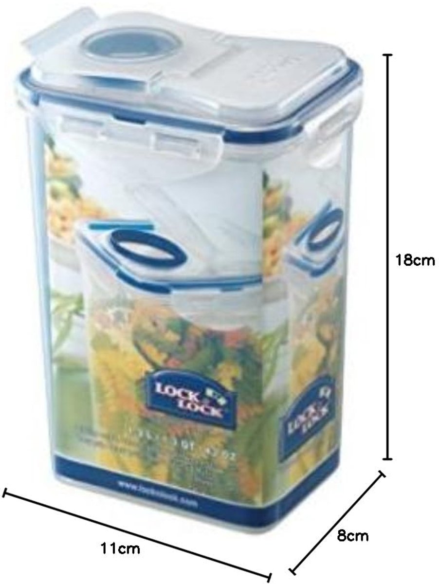 Set van 3 multifunctionele voedselboxen 1,3 l met houder