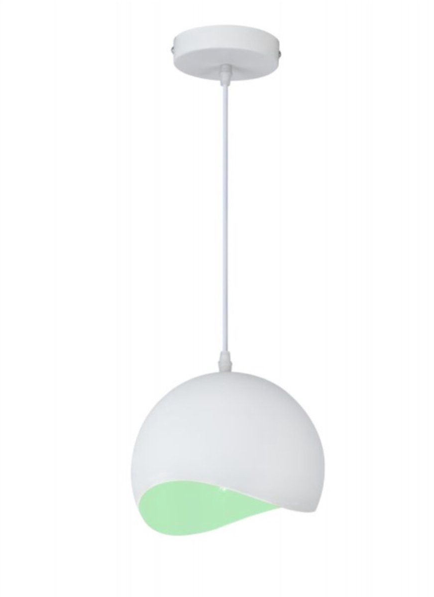 Hanglamp MAVIA 20cm wit/groen - E27, IP20