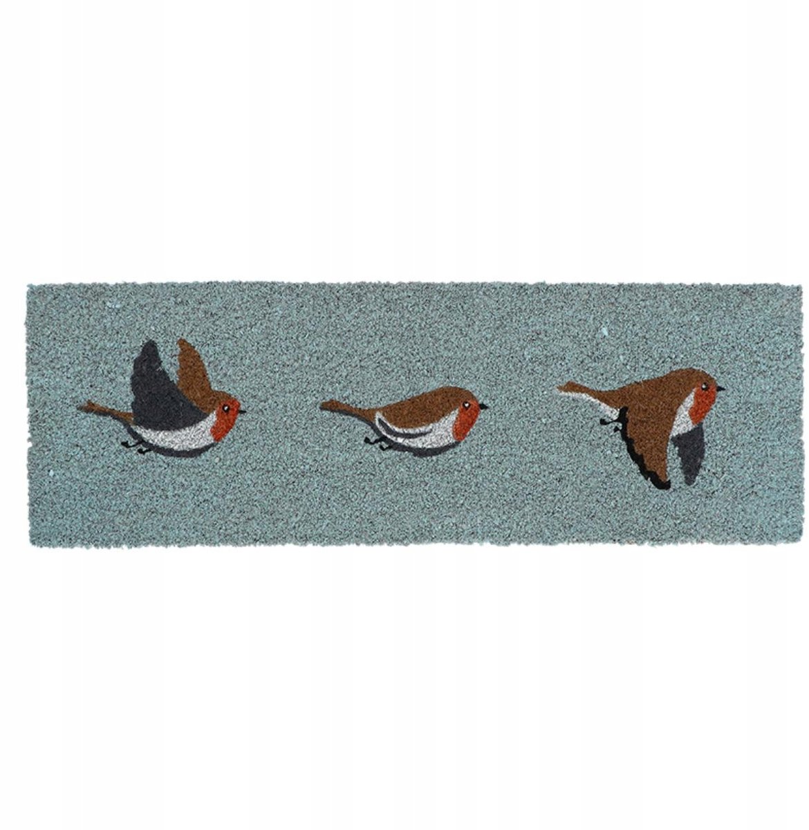 Esschert Design Blauwe kokosmat met vogls - 75x25 cm