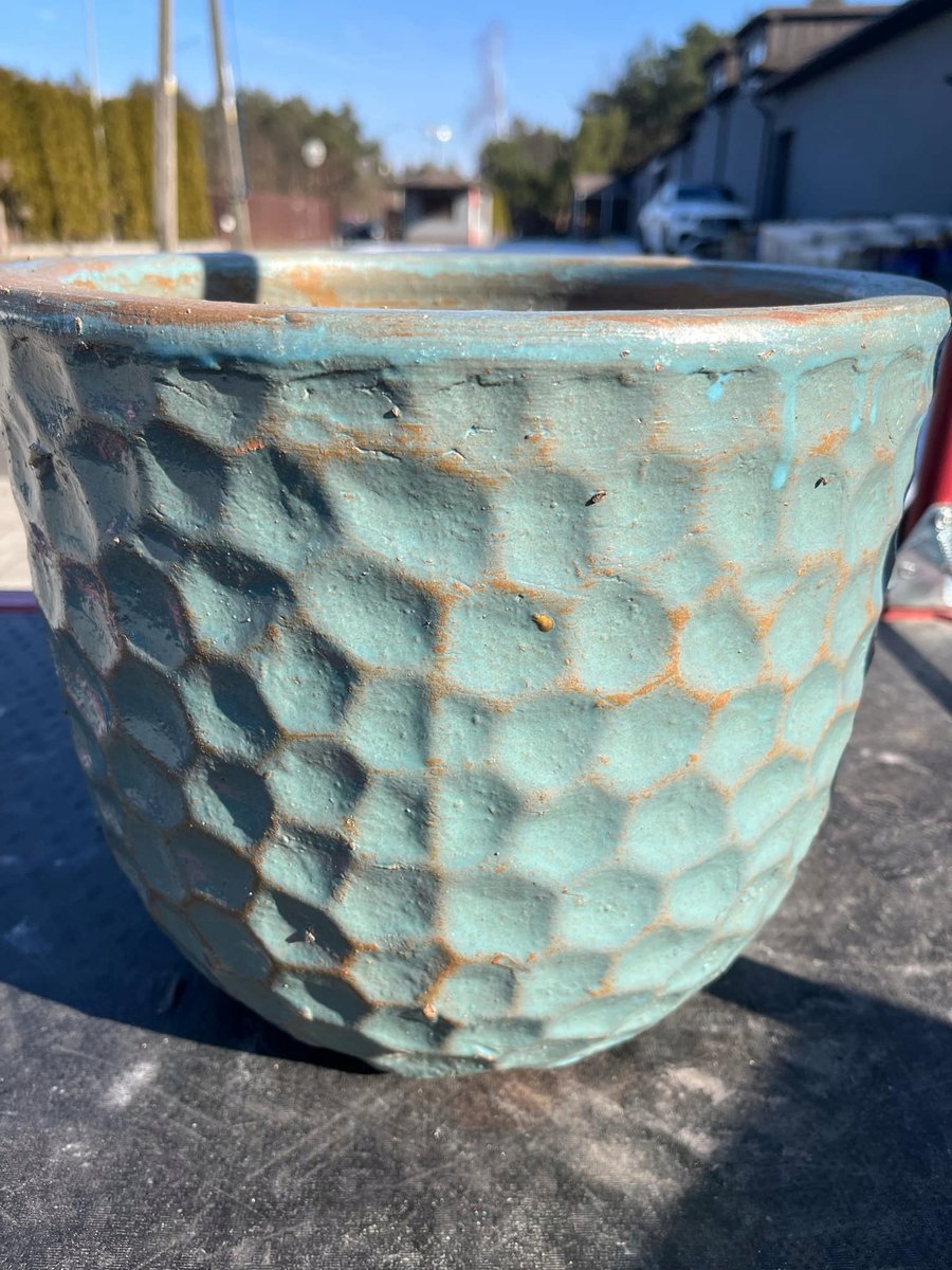 Tuinpot Keramiek Groen 38x31 cm - Handgemaakt & Vorstbestendig