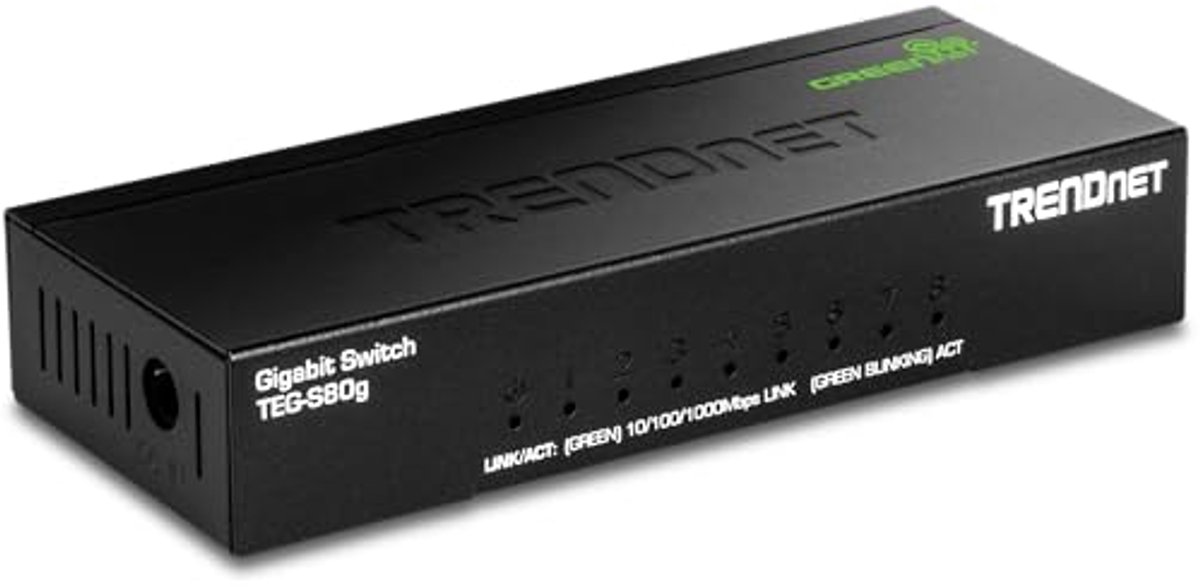 Image of 8-poorts Gigabit Ethernet Switch - Onbeheerd, Ventilatorloos en Energiebesparend, Ideaal voor Kantoortoepassingen