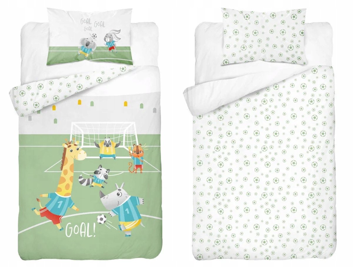 Bamboe Kinderbeddengoed 100x135cm - Dieren Team Print