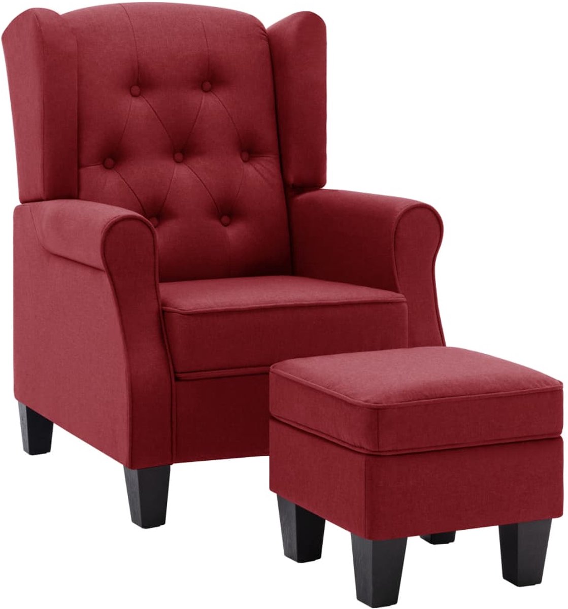 GranMaison Fauteuil - Relaxzetel - Relaxstoel - Relaxfauteuil - Stoel - Met armleuning - Voor één Persoon - Wijnrood