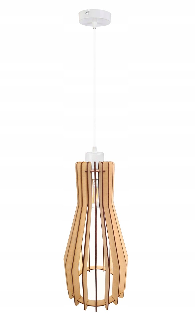 Hanglamp Loft Hout E27 Enkel Lichtpunt