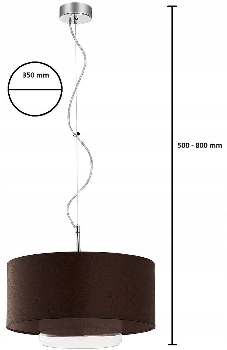 AVEO Hanglamp Venge - 1 lichtpunt, Helder glas