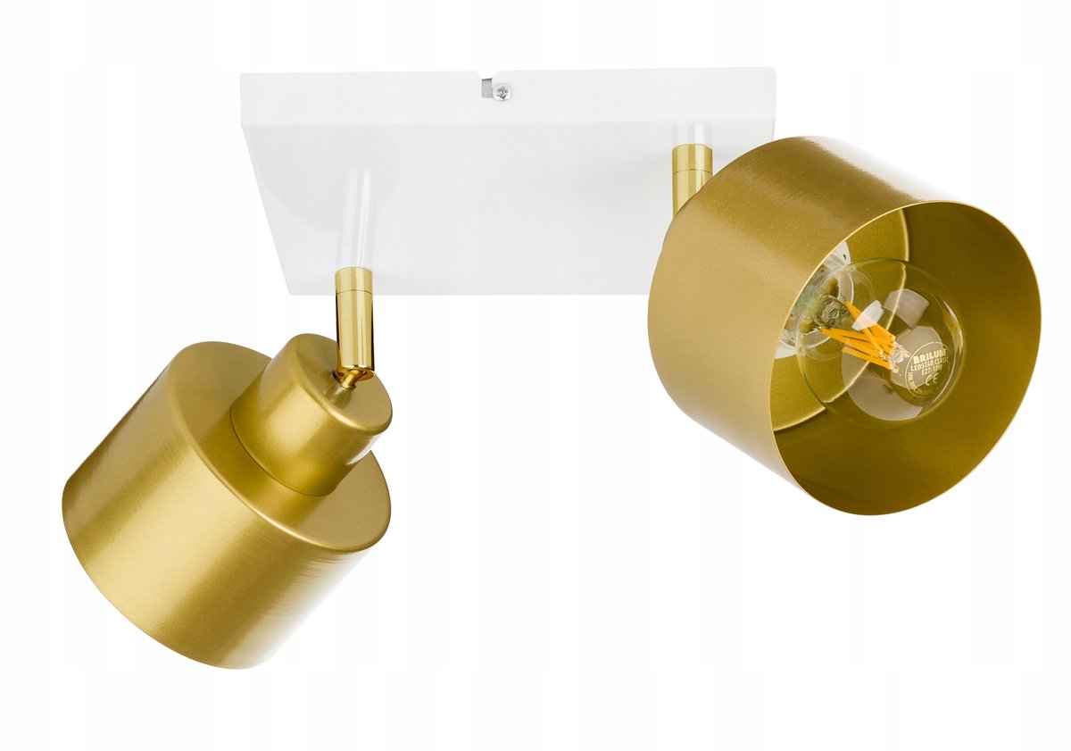 Gouden Plafondlamp met Verstelbare Spots - Loft Stijl