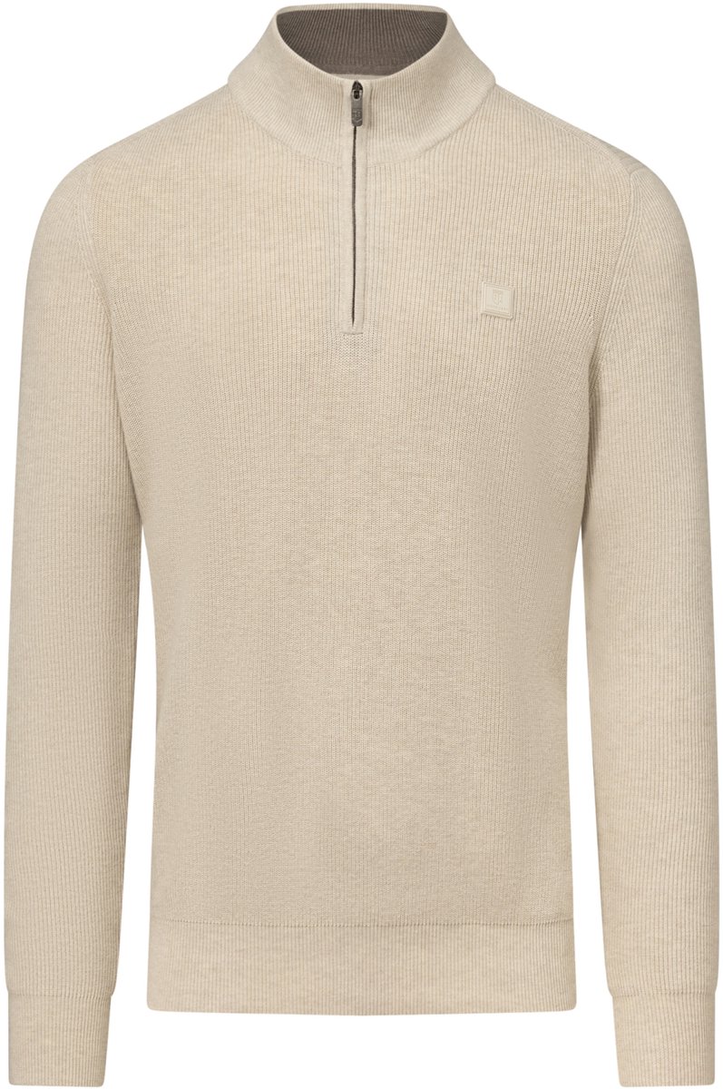 State Of Art Half Zip Trui Ecru - Maat L - Heren - Pullovers