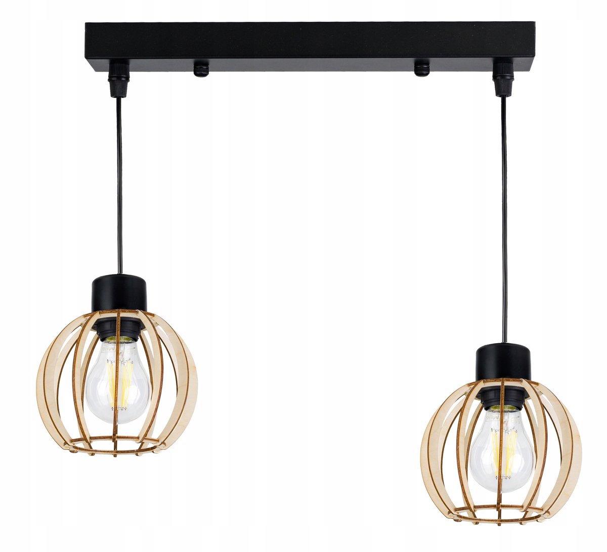 Hanglamp Loft Hout 2xE27 - Stijlvolle Verlichting voor Elke Ruimte