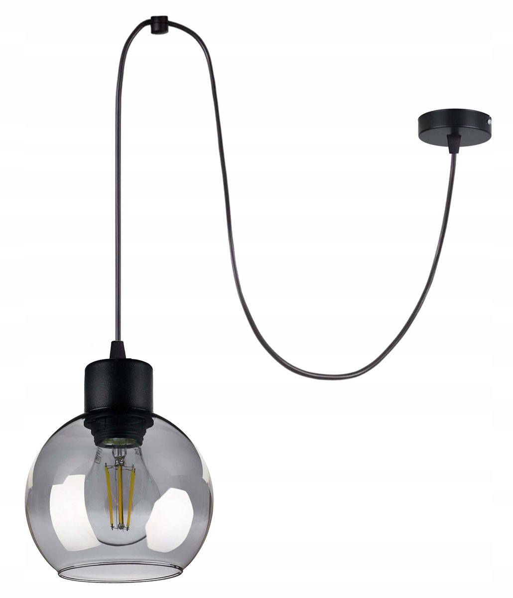 Hanglamp Zwis Loft E27 Spider met Glazen Kap - Zwart/Goud
